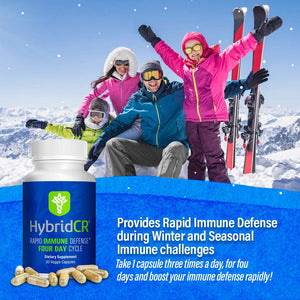 HybridCR Rapid Immune Defense 30 Capsules with Andrographis, Echinacea – All-Natural Pharmacist Formulated Immune Support, Gluten-Free, Non-GMO