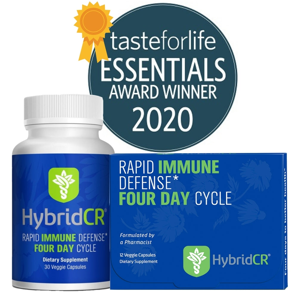 HybridCR Rapid Immune Defense Dose Pack - Pharmacist Formulated Natural Herbal Immune Support - Gluten-Free, Non-GMO with Andrographis & Echinacea